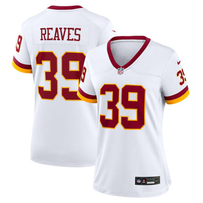Jeremy Reaves 39 Washington Commanders Women's Game Super Bowl Era Jersey - White