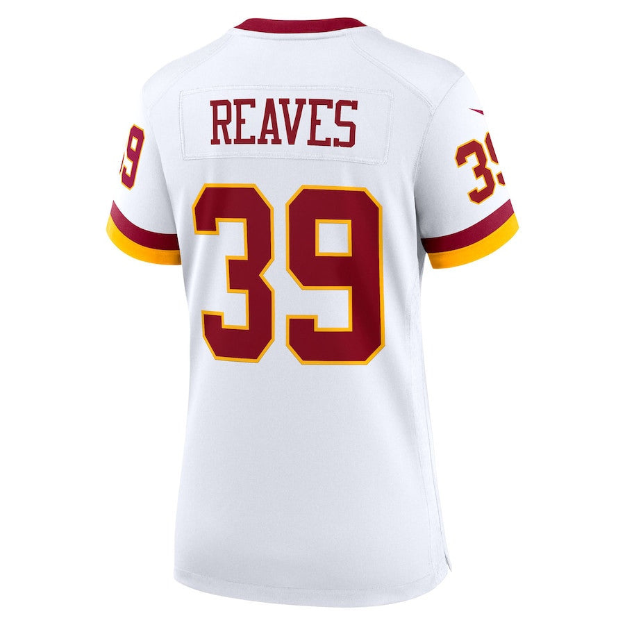 Jeremy Reaves 39 Washington Commanders Women's Game Super Bowl Era Jersey - White