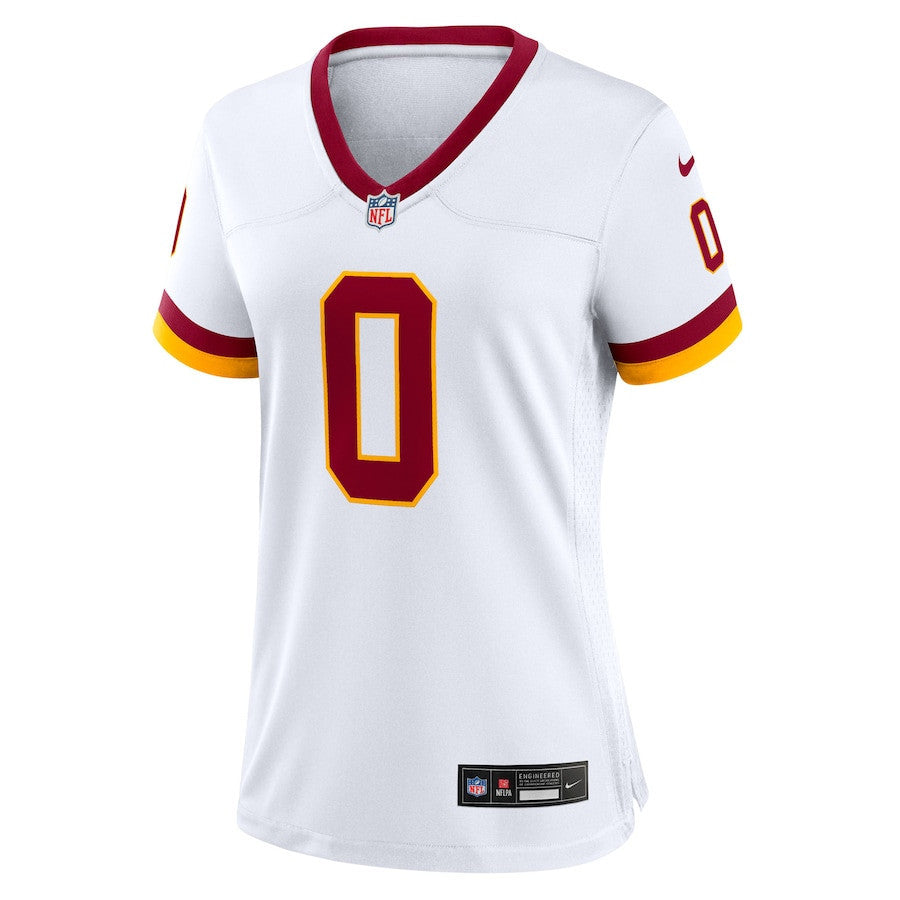 Mike Sainristil 0 Washington Commanders Women's Game Super Bowl Era Jersey - White