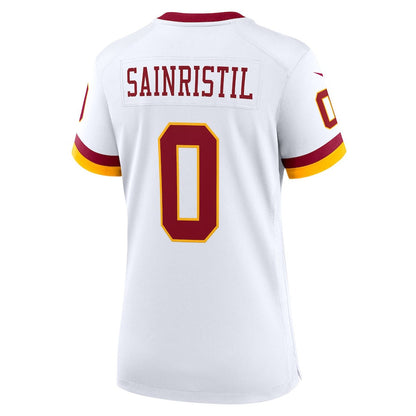 Mike Sainristil 0 Washington Commanders Women's Game Super Bowl Era Jersey - White