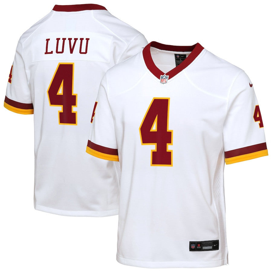 Frankie Luvu 4 Washington Commanders YOUTH Game Super Bowl Era Jersey - White