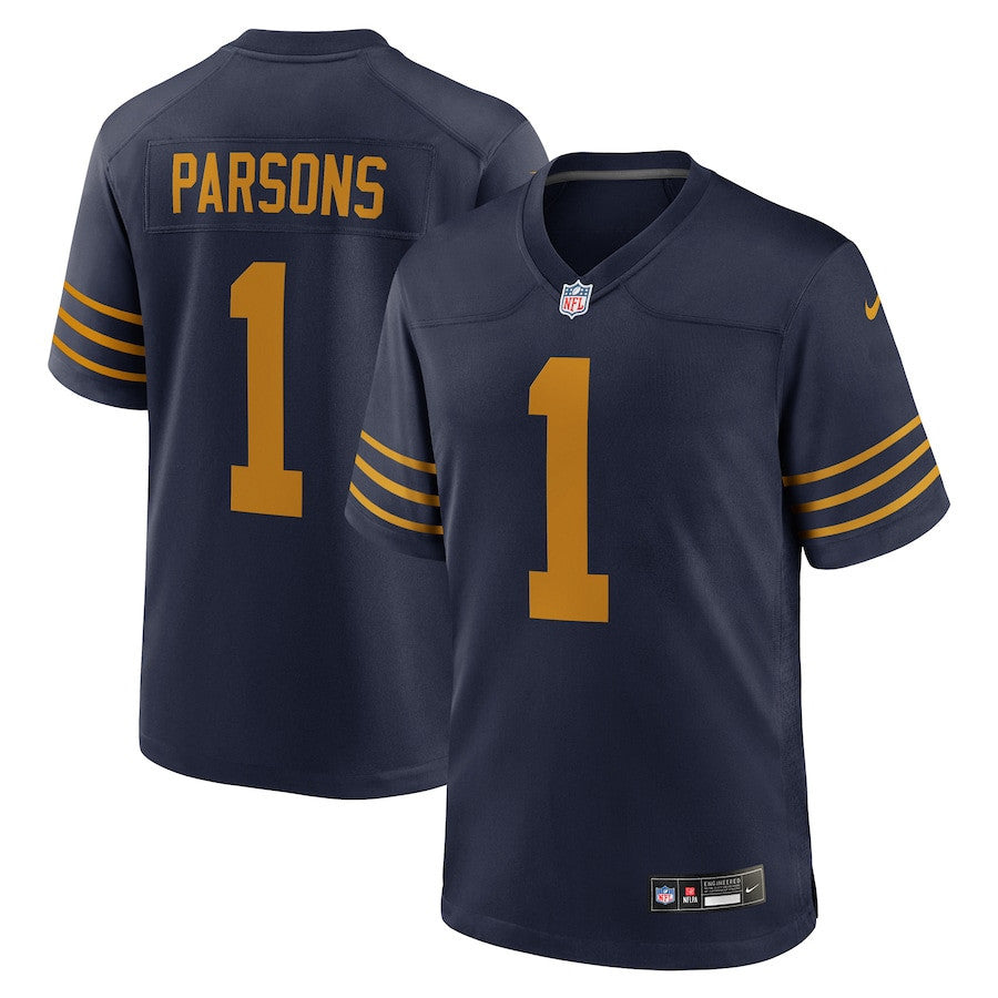 Micah Parsons 1 Green Bay Packers The 1923 Classic Game Game Men Jersey - Navy