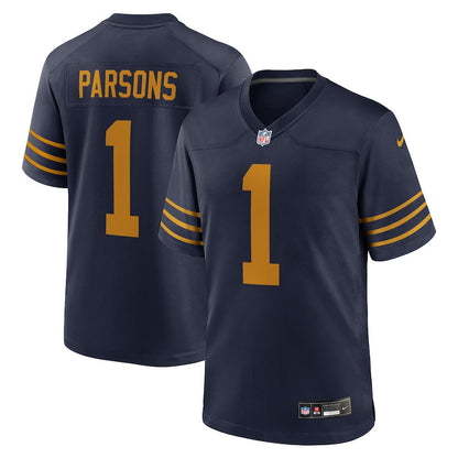 Micah Parsons 1 Green Bay Packers The 1923 Classic Game Game Men Jersey - Navy