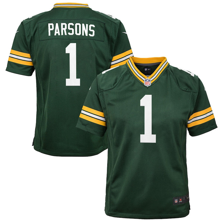 Micah Parsons 1 Green Bay Packers YOUTH Game Player Jersey - Green