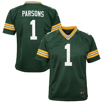 Micah Parsons 1 Green Bay Packers YOUTH Game Player Jersey - Green