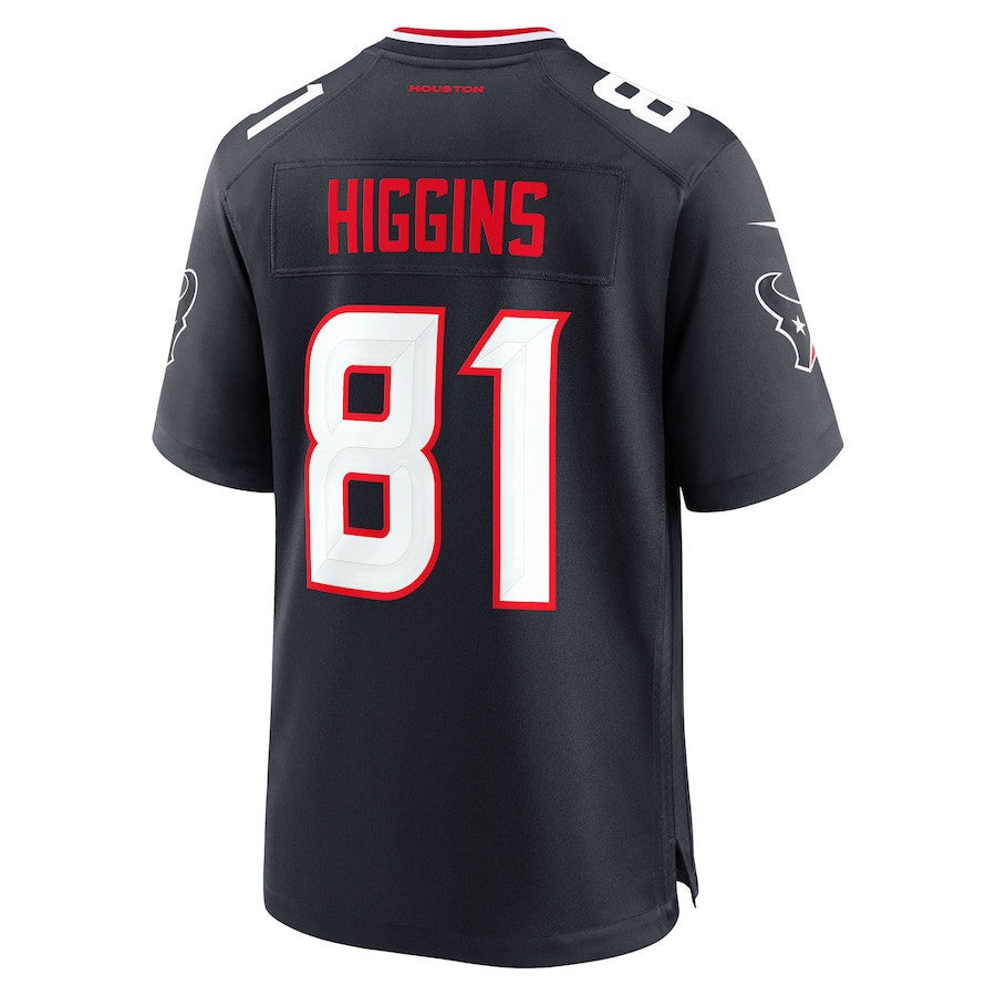 Jayden Higgins 81 Houston Texans Game Men Jersey - Navy