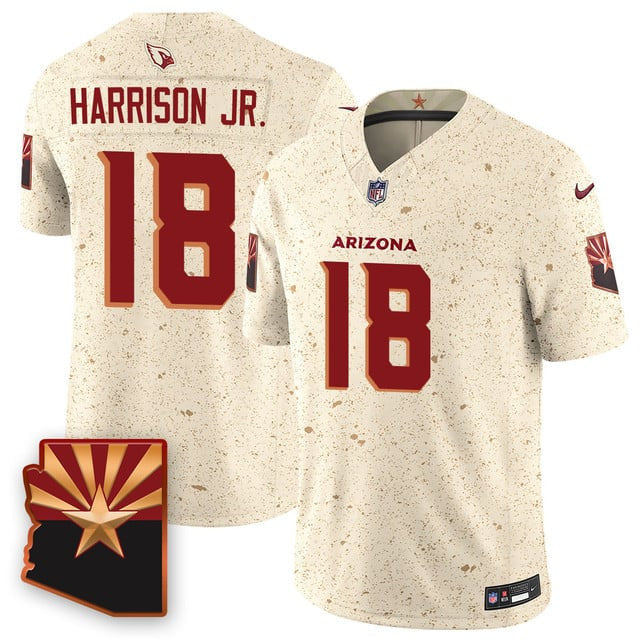 Marvin Harrison Jr. 18 Arizona Cardinals Vapor F.U.S.E. Limited Rivalry Series Men Jersey - Beige
