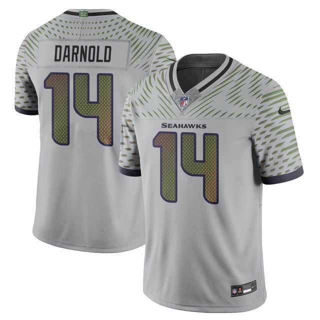 Sam Darnold 14 Seattle Seahawks Vapor F.U.S.E. Limited Rivalry Series Men Jersey - Gray