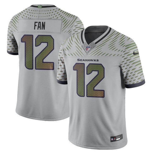 Fan 12 Seattle Seahawks Vapor F.U.S.E. Limited Rivalry Series Men Jersey - Gray