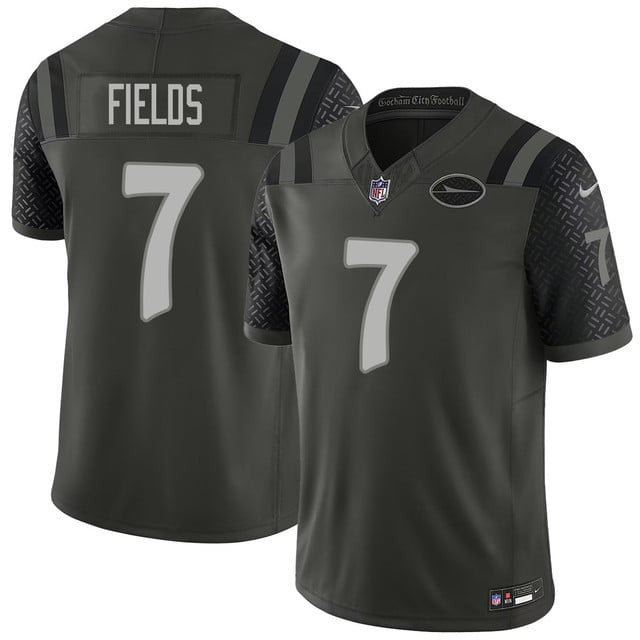 Justin Fields 7 New York Jets Vapor F.U.S.E. Limited Rivalry Series Men Jersey - Black