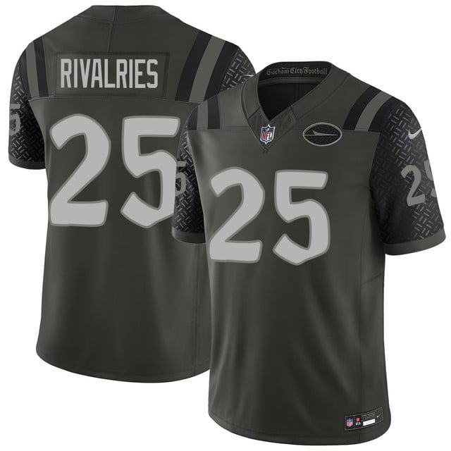 Rivalries 25 New York Jets Vapor F.U.S.E. Limited Rivalry Series Men Jersey - Black