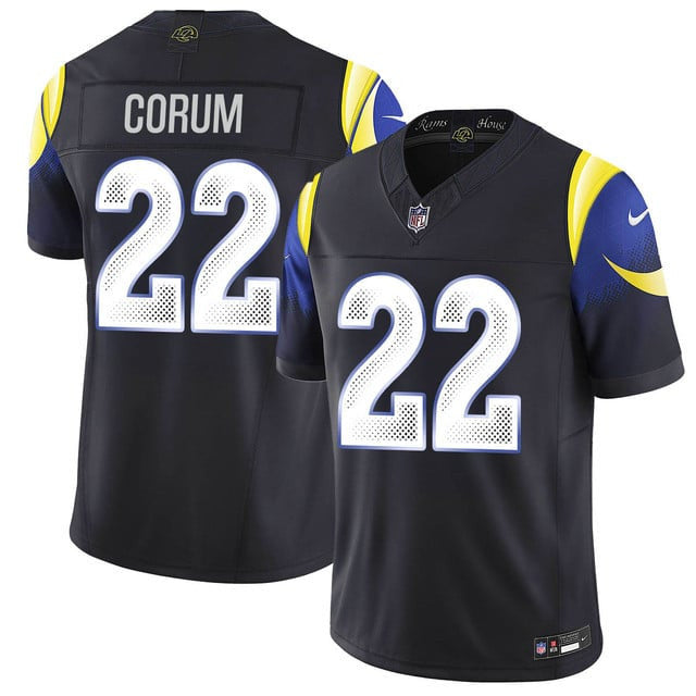 Blake Corum 22 Los Angeles Rams Vapor F.U.S.E. Limited Rivalry Series Men Jersey - Black