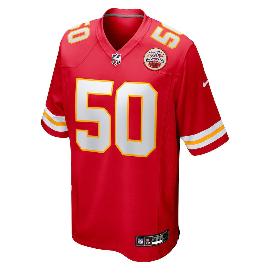 Brandon George 50 Kansas City Chiefs Team Game Men Jersey - Red