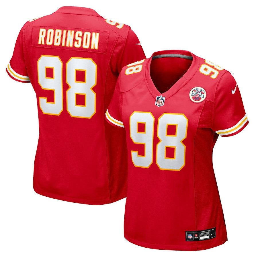 Janarius Robinson 98 Kansas City Chiefs Women's Team Game Jersey - Red