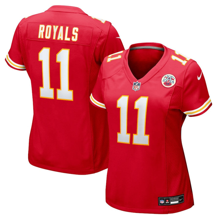 Jalen Royals 11 Kansas City Chiefs Women's Team Game Jersey - Red