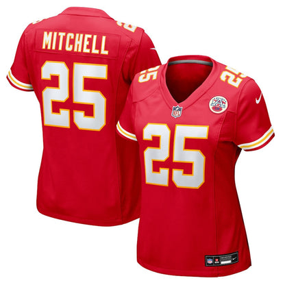 Elijah Mitchell 25 Kansas City Chiefs Women's Team Game Jersey - Red