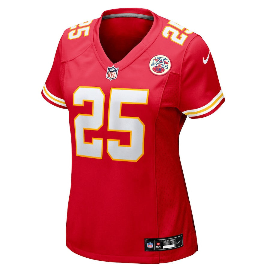 Elijah Mitchell 25 Kansas City Chiefs Women's Team Game Jersey - Red