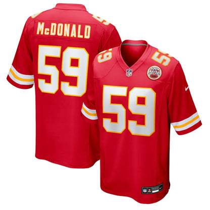 Cooper McDonald 59 Kansas City Chiefs Team Game Men Jersey - Red