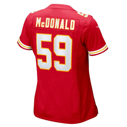 Cooper McDonald 59 Kansas City Chiefs Women's Team Game Jersey - Red