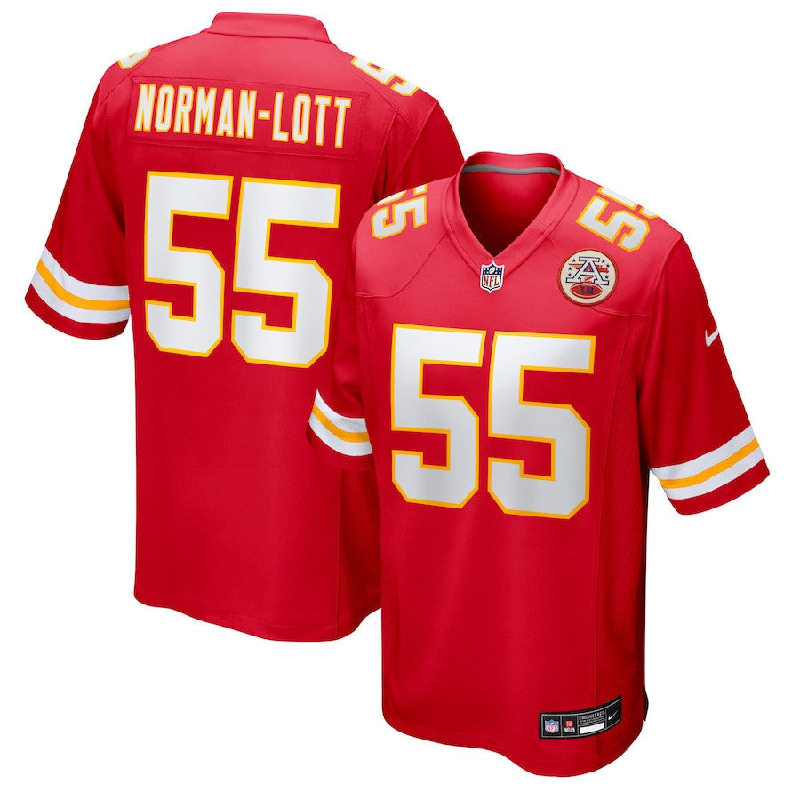 Omarr Norman-Lott 55 Kansas City Chiefs Team Game Men Jersey - Red