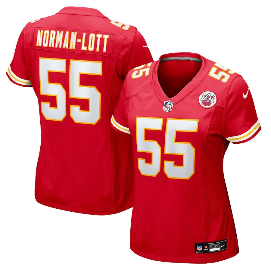 Omarr Norman-Lott 55 Kansas City Chiefs Women's Team Game Jersey - Red