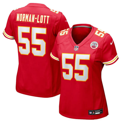 Omarr Norman-Lott 55 Kansas City Chiefs Women's Team Game Jersey - Red