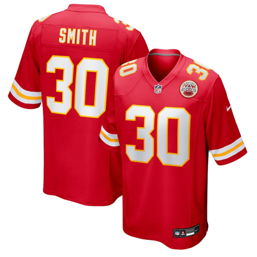 Brashard Smith 30 Kansas City Chiefs Team Game Men Jersey - Red