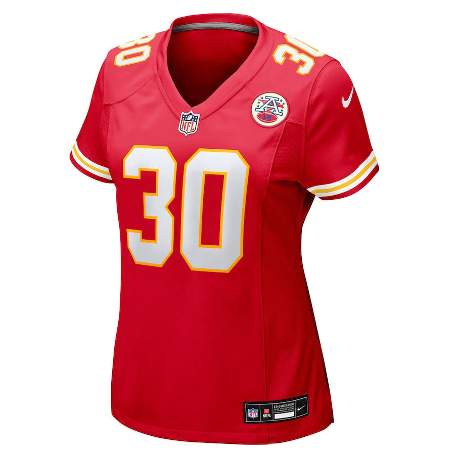 Brashard Smith 30 Kansas City Chiefs Women's Team Game Jersey - Red