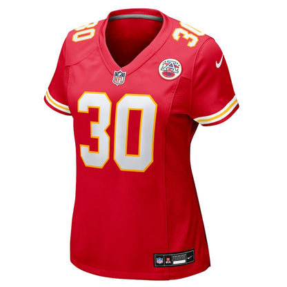 Brashard Smith 30 Kansas City Chiefs Women's Team Game Jersey - Red