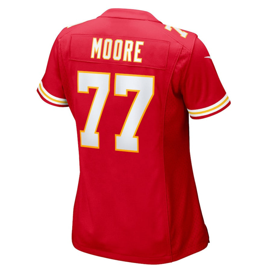 Jaylon Moore 77 Kansas City Chiefs Women's Team Game Jersey - Red