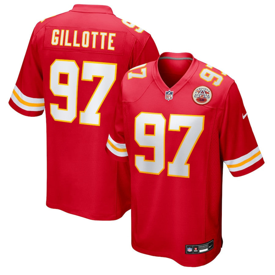 Ashton Gillotte 97 Kansas City Chiefs Team Game Men Jersey - Red