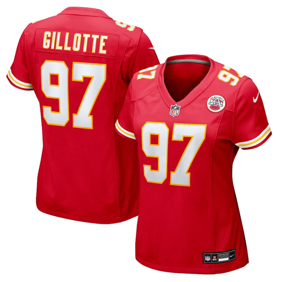 Ashton Gillotte 97 Kansas City Chiefs Women's Team Game Jersey - Red
