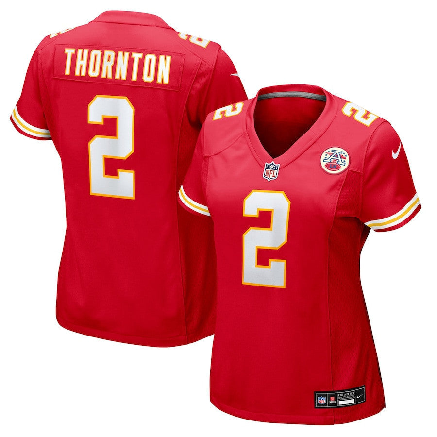 Tyquan Thornton 2 Kansas City Chiefs Women's Team Game Jersey - Red