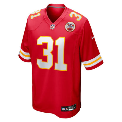 Jeffrey Bassa 31 Kansas City Chiefs Team Game Men Jersey - Red