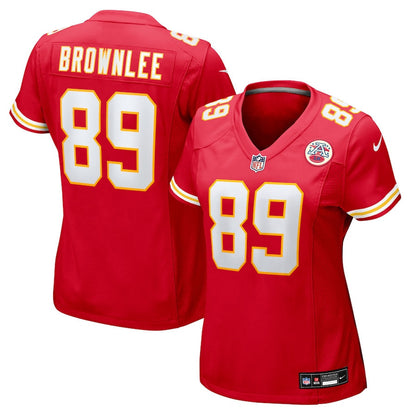 Jason Brownlee 89 Kansas City Chiefs Women's Team Game Jersey - Red