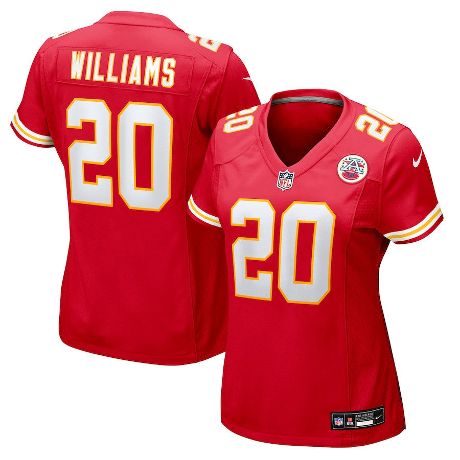 Nohl Williams 20 Kansas City Chiefs Women's Team Game Jersey - Red