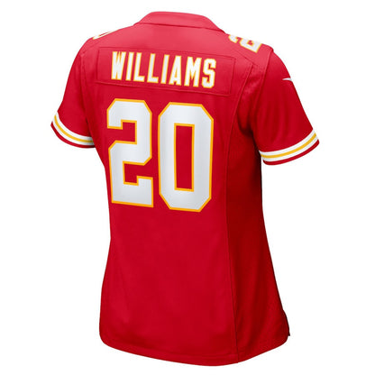 Nohl Williams 20 Kansas City Chiefs Women's Team Game Jersey - Red