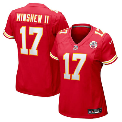 Gardner Minshew II 17 Kansas City Chiefs Women's Team Game Jersey - Red