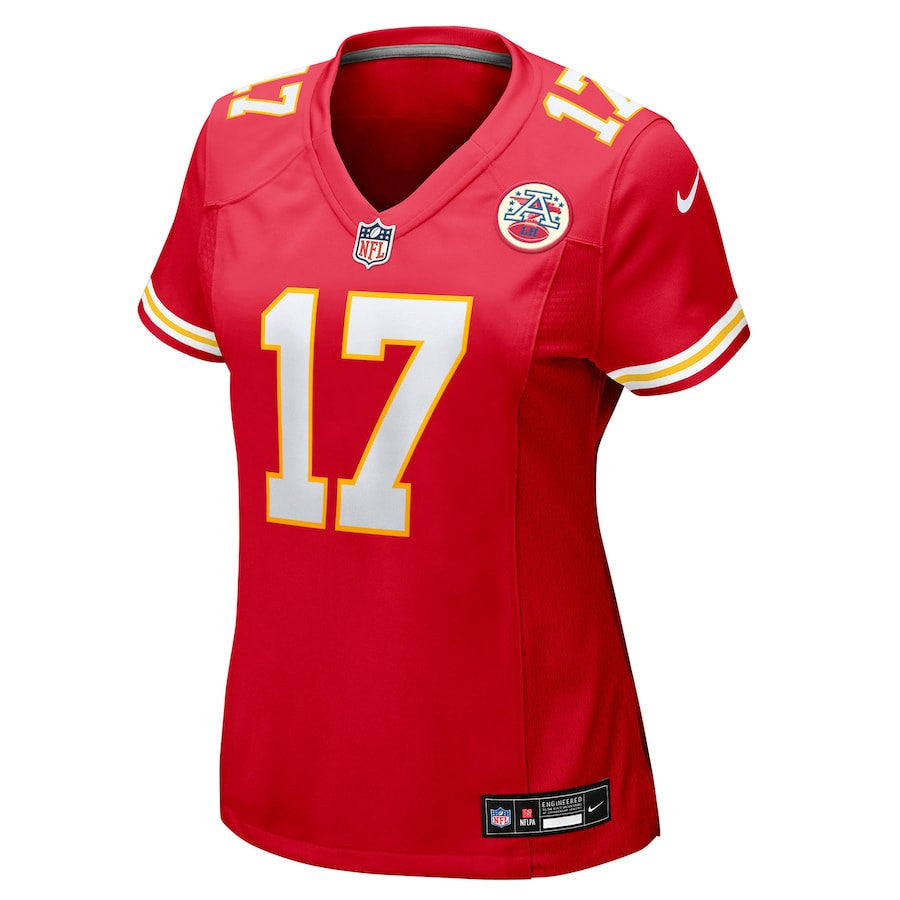 Gardner Minshew II 17 Kansas City Chiefs Women's Team Game Jersey - Red