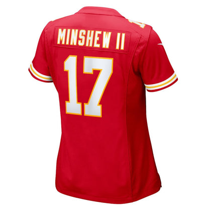 Gardner Minshew II 17 Kansas City Chiefs Women's Team Game Jersey - Red