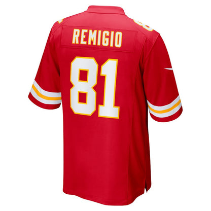 Nikko Remigio 81 Kansas City Chiefs Team Game Men Jersey - Red