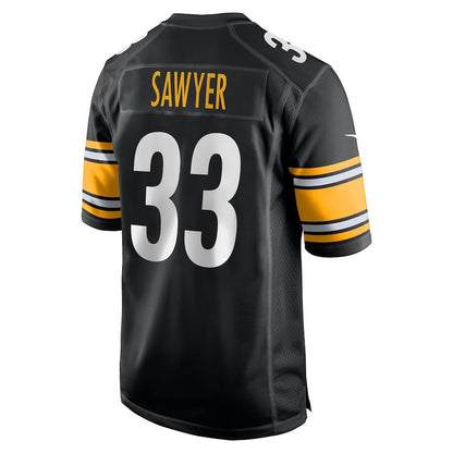 Jack Sawyer 33 Pittsburgh Steelers Team Game Men Jersey - Black
