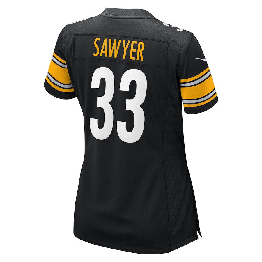 Jack Sawyer 33 Pittsburgh Steelers Women's Team Game Jersey - Black