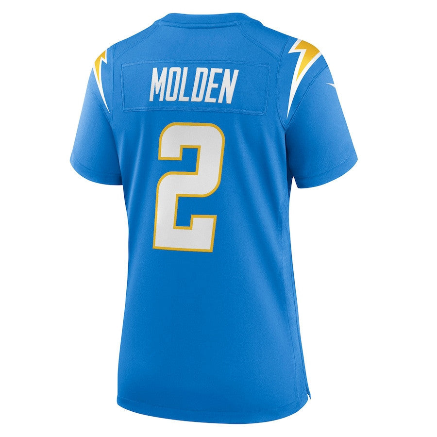 Elijah Molden 2 Los Angeles Chargers Women's Team Game Jersey - Powder Blue