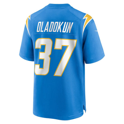 Jordan Oladokun 37 Los Angeles Chargers Team Game Men Jersey - Powder Blue