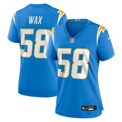 Marlowe Wax 58 Los Angeles Chargers Women's Team Game Jersey - Powder Blue