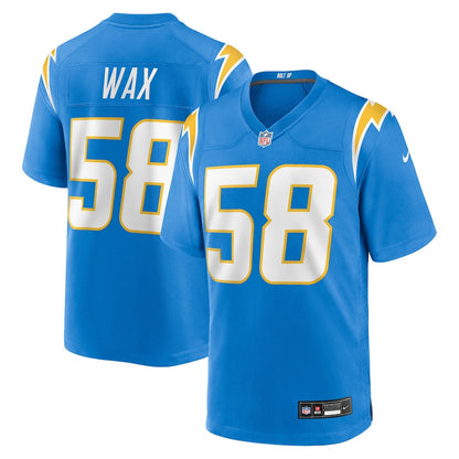 Marlowe Wax 58 Los Angeles Chargers Team Game Men Jersey - Powder Blue