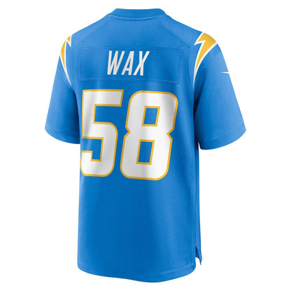 Marlowe Wax 58 Los Angeles Chargers Team Game Men Jersey - Powder Blue
