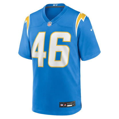 Nikko Reed 46 Los Angeles Chargers Team Game Men Jersey - Powder Blue