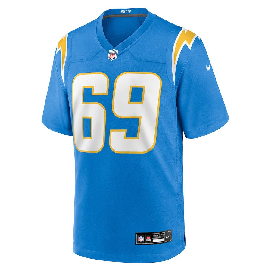 Josh Fuga 69 Los Angeles Chargers Team Game Men Jersey - Powder Blue